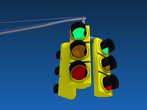 Traffic Light LowPoly preview image